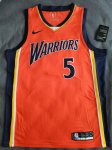 NBA 5 B.Davis Warriors retro Maillot orange personnalisé imprimé